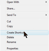 Create shortcut