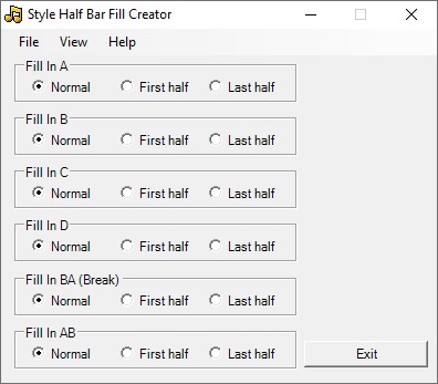 Style Half Bar Fill Creator