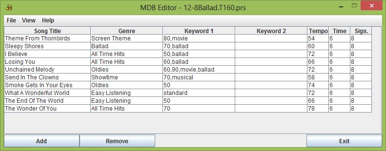 MDB Editor