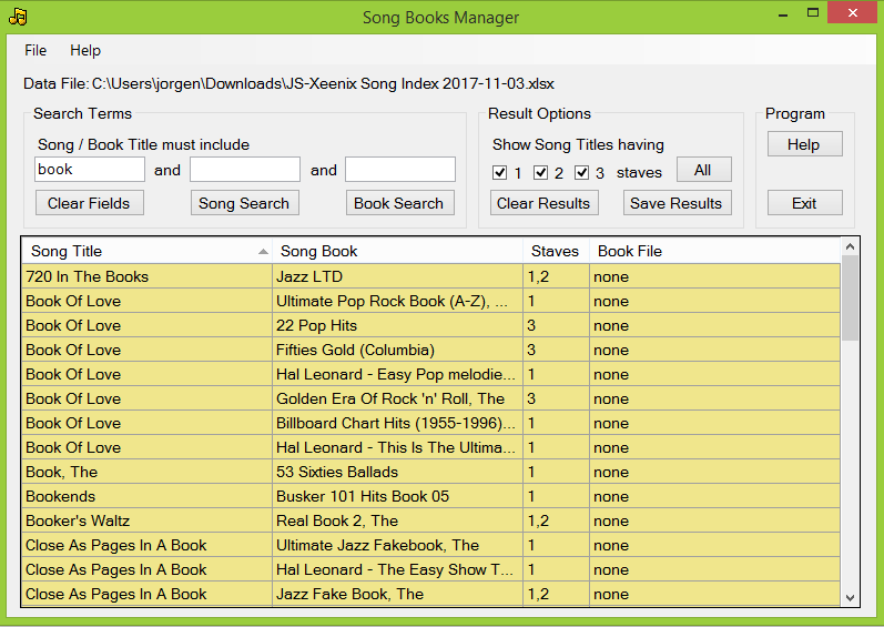 Song Books Manager